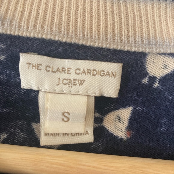 Clare cardigan by J Crew women’s rooster print - Picture 2 of 4